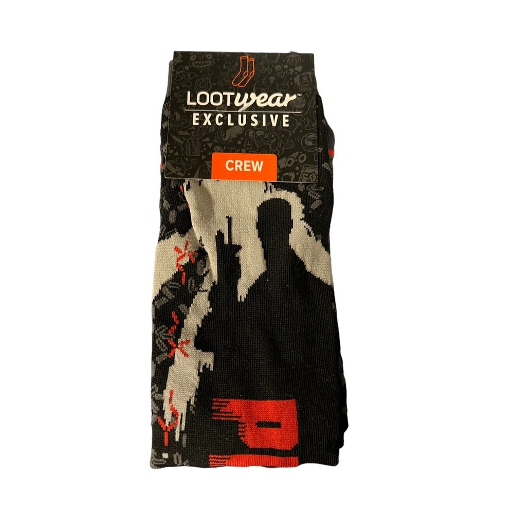 Loot Wear Crate Exclusive Predator Crew Socks - Unisex 6-12‎ One Size Fits Most